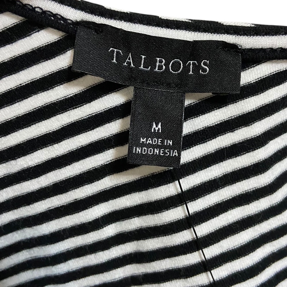 Talbots NEW Striped Tank Top Scoop Neck Nautical Minimalist Coastal Size M NEW - Picture 4 of 10